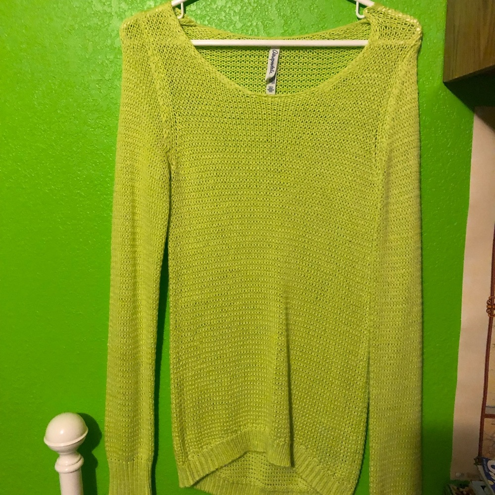 Lime green sweater